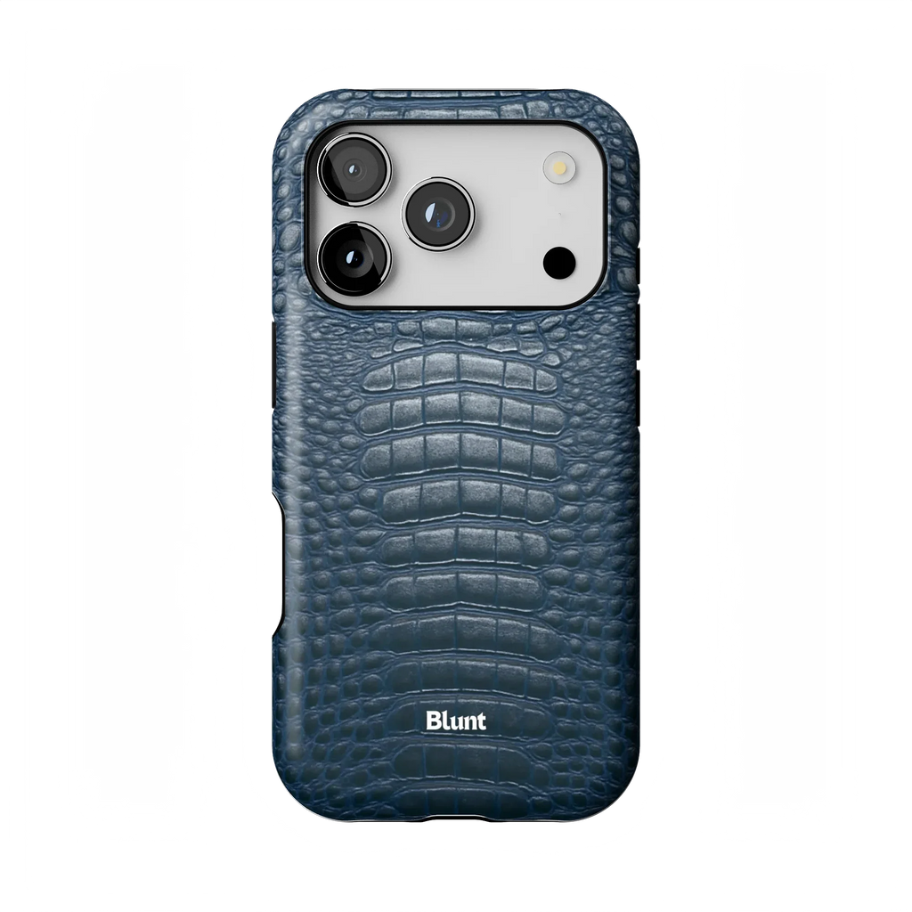 Navy Croc iPhone Case
