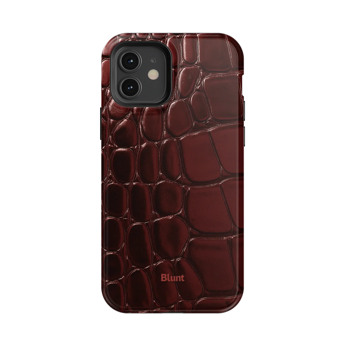 Oxblood Croc iPhone Case