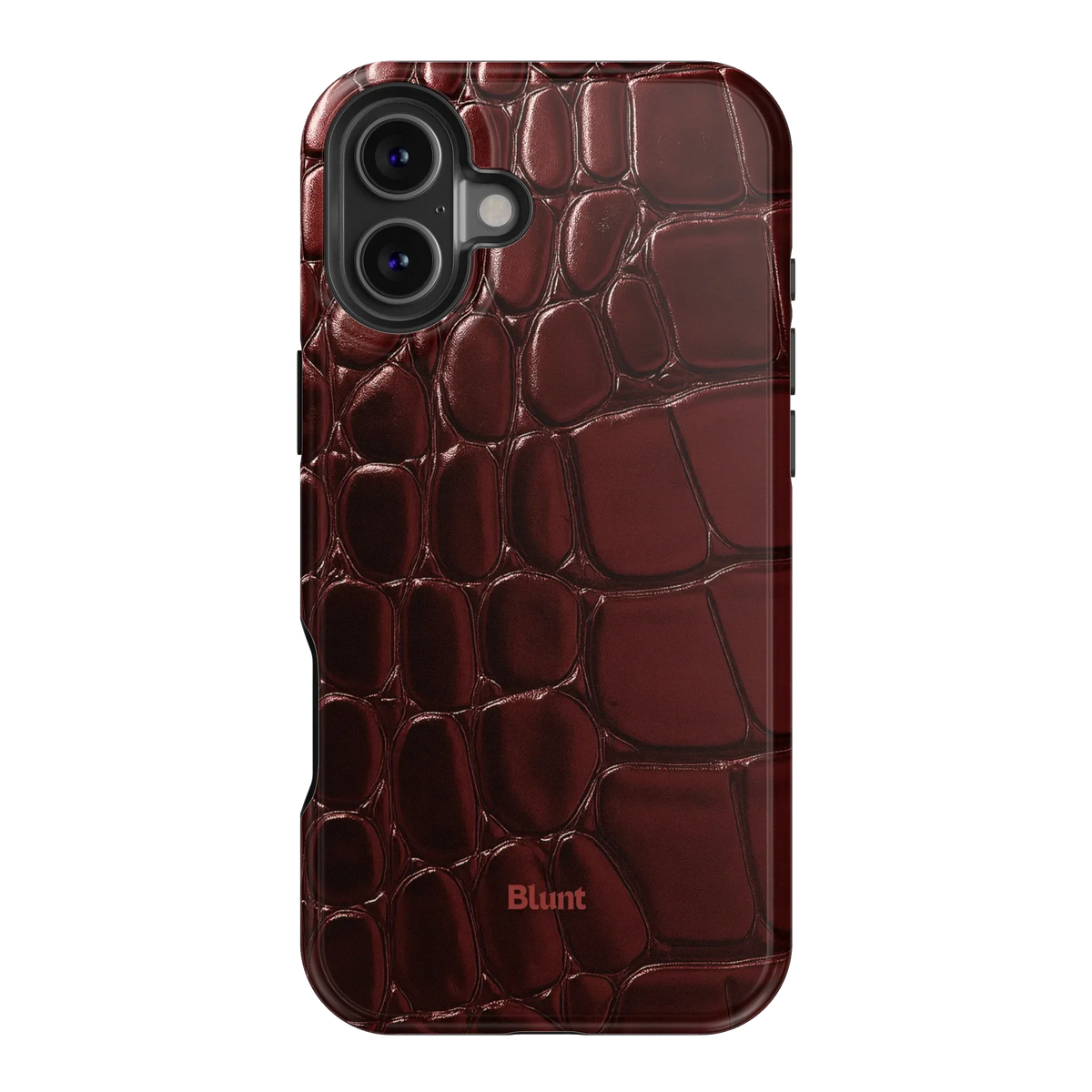 Oxblood Croc iPhone Case