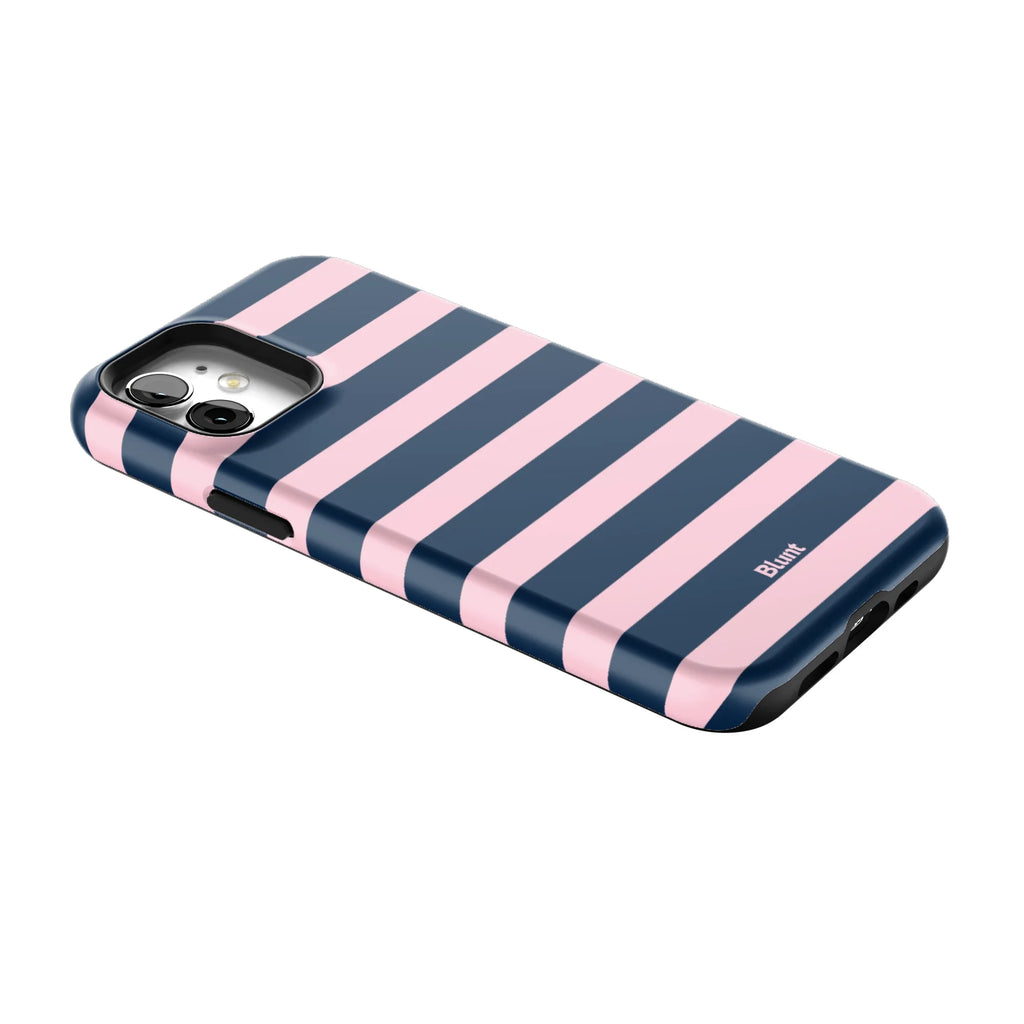 Blueberry Blush Stripe iPhone Case
