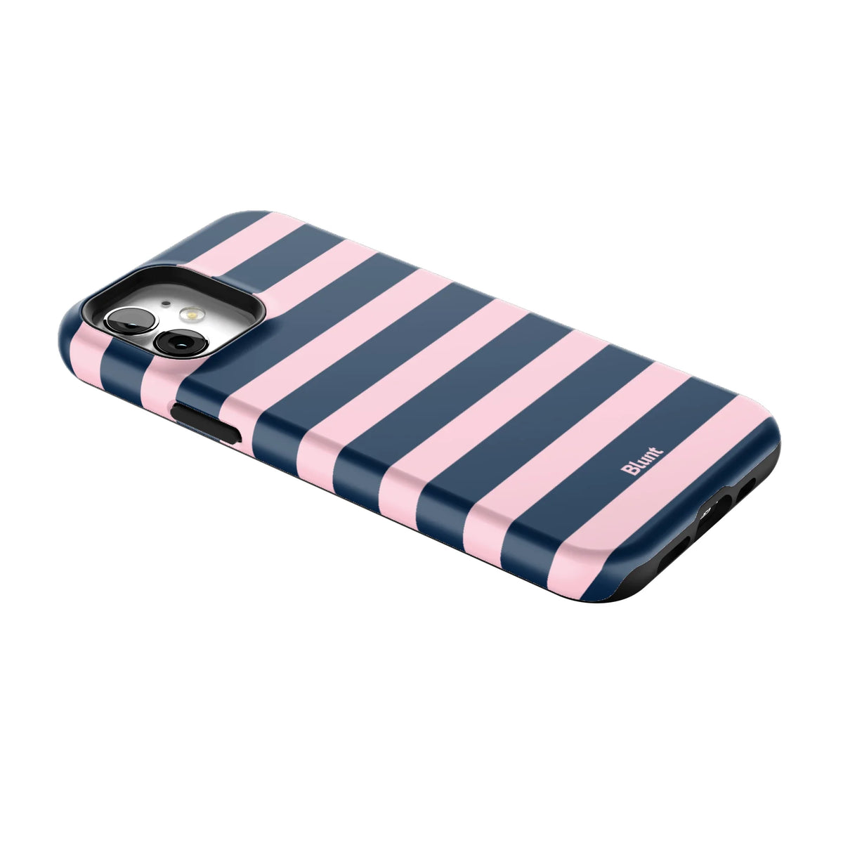 Blueberry Blush Stripe iPhone Case