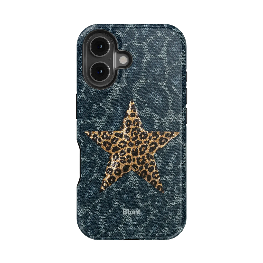Denim Cheetah iPhone Case