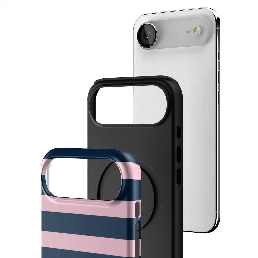 Blueberry Blush Stripe iPhone Case