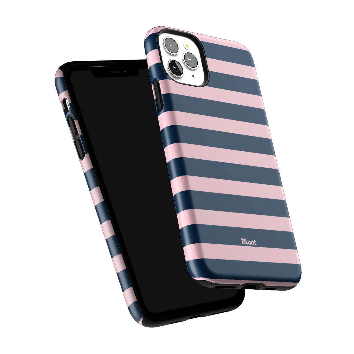 Blueberry Blush Stripe iPhone Case