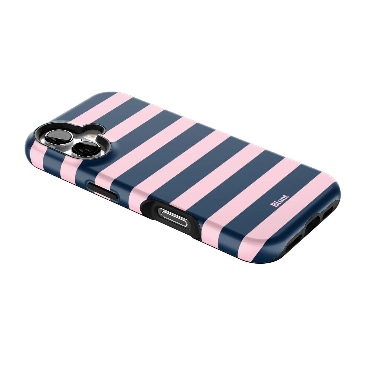 Blueberry Blush Stripe iPhone Case