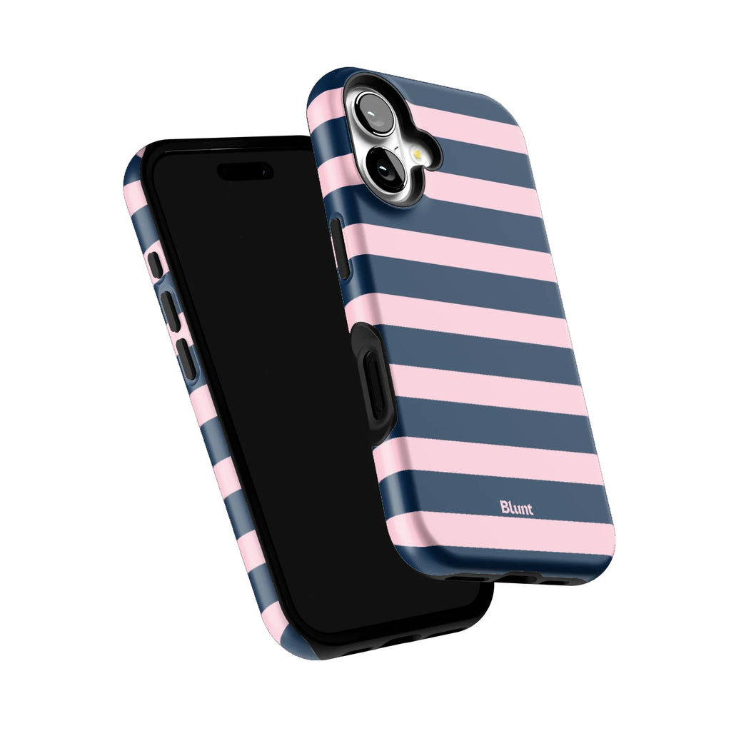 Blueberry Blush Stripe iPhone Case