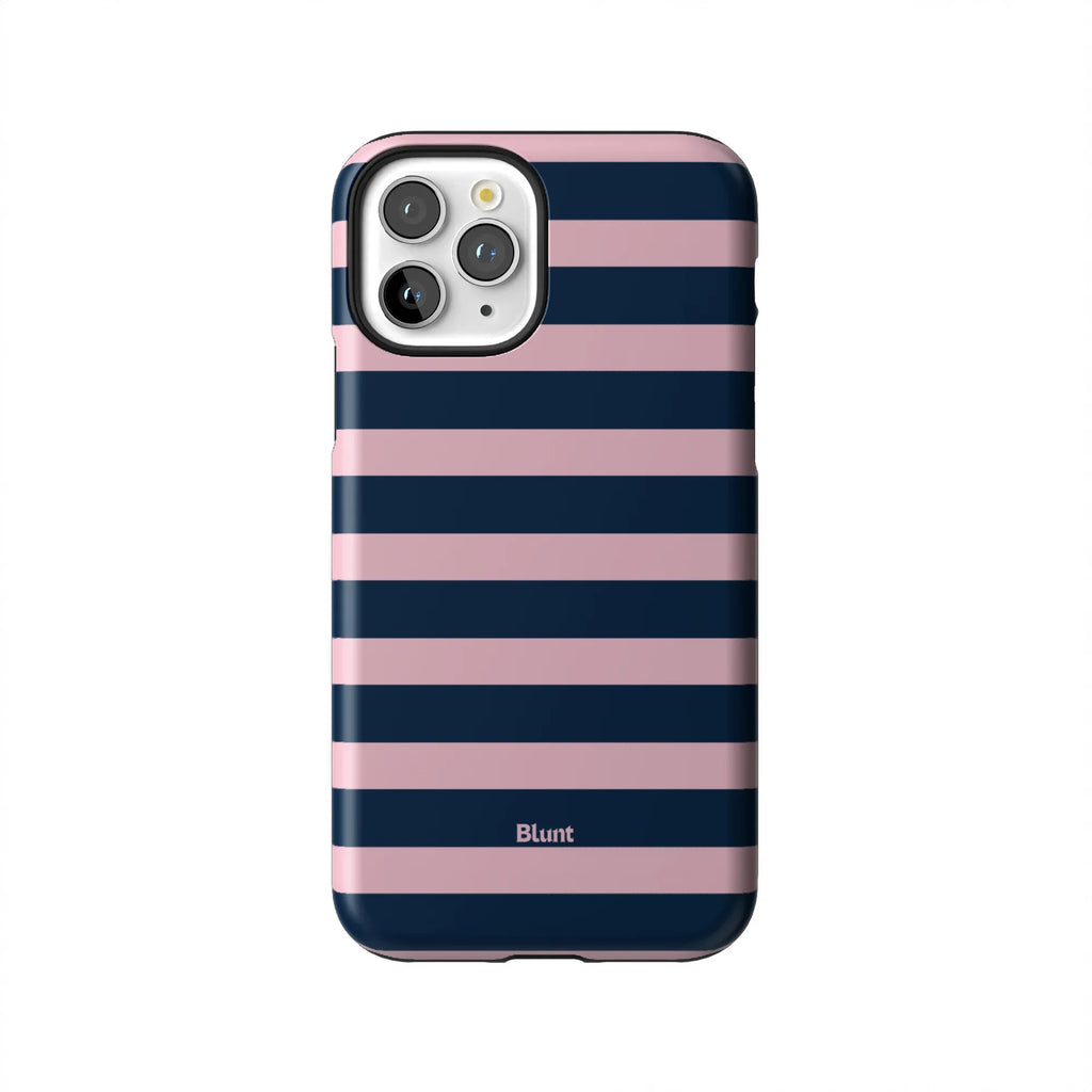 Blueberry Blush Stripe iPhone Case