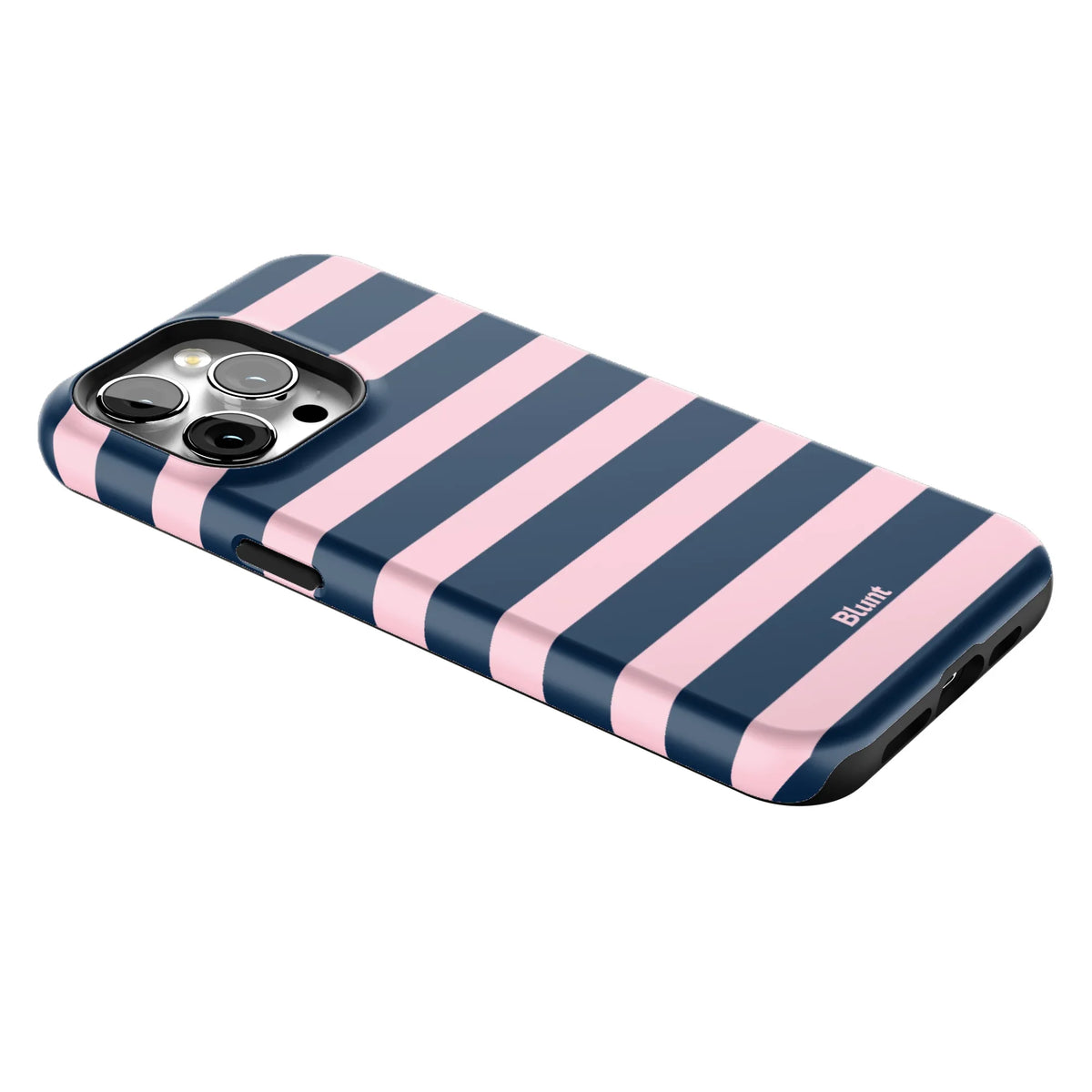 Blueberry Blush Stripe iPhone Case