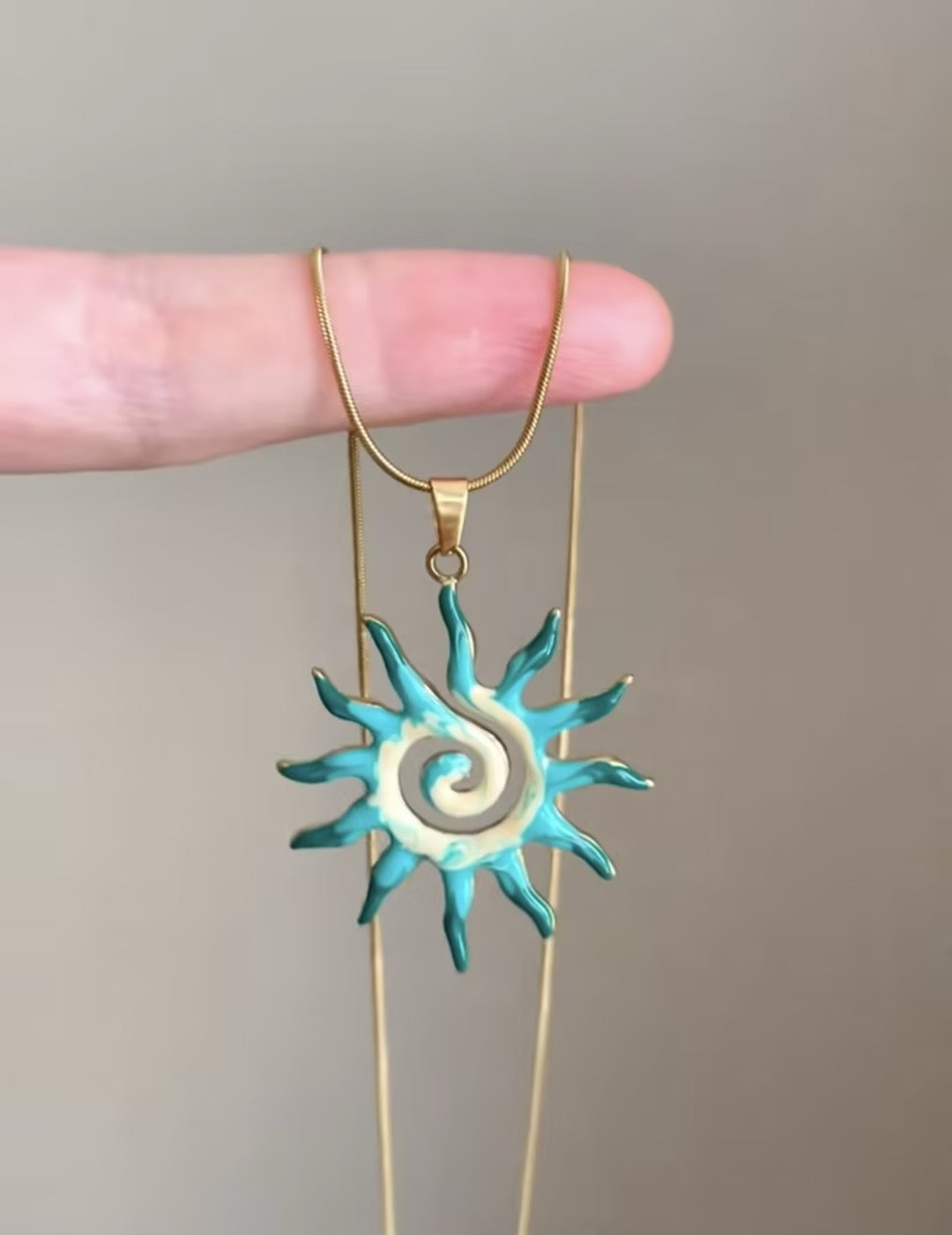 Vintage Bohemian Sun Necklace
