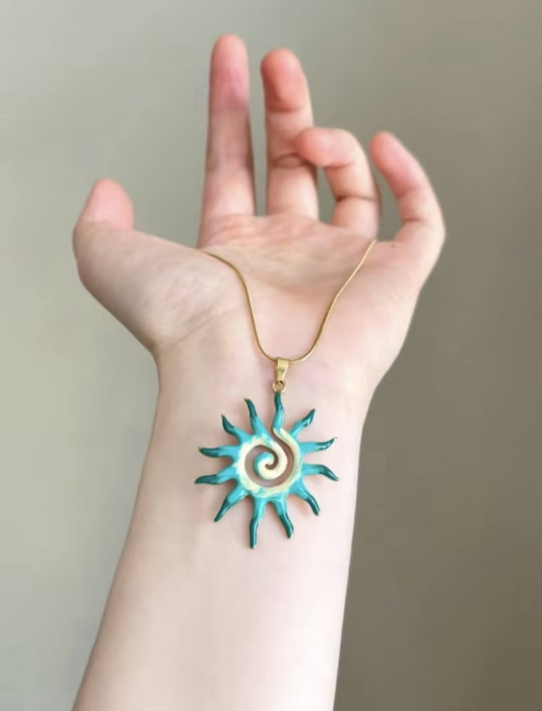 Vintage Bohemian Sun Necklace