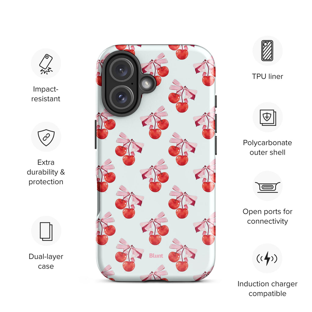 White Cherry iPhone Case