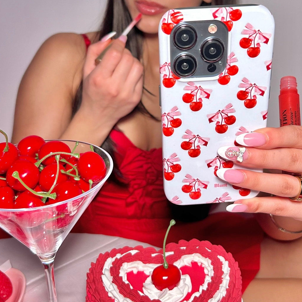 White Cherry iPhone Case