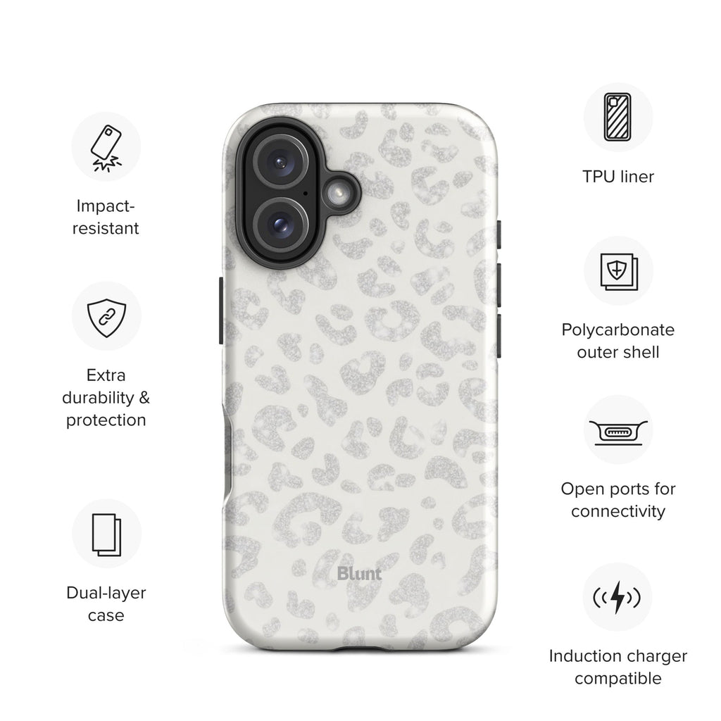 White Leopard iPhone Case
