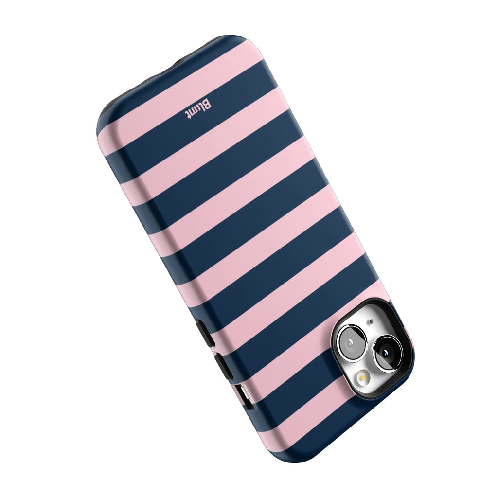 Blueberry Blush Stripe iPhone Case