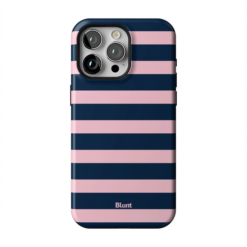 Blueberry Blush Stripe iPhone Case