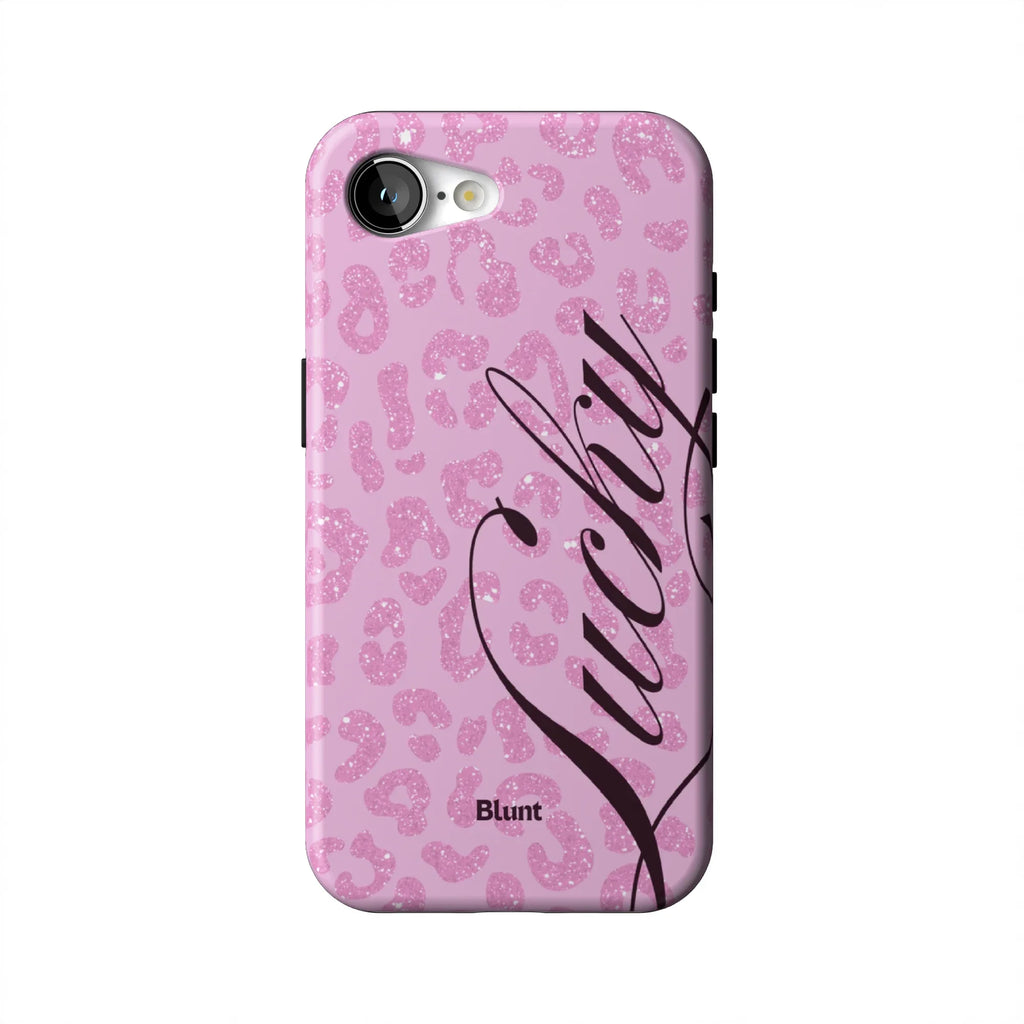 Pink Cheetah Lucky iPhone Case