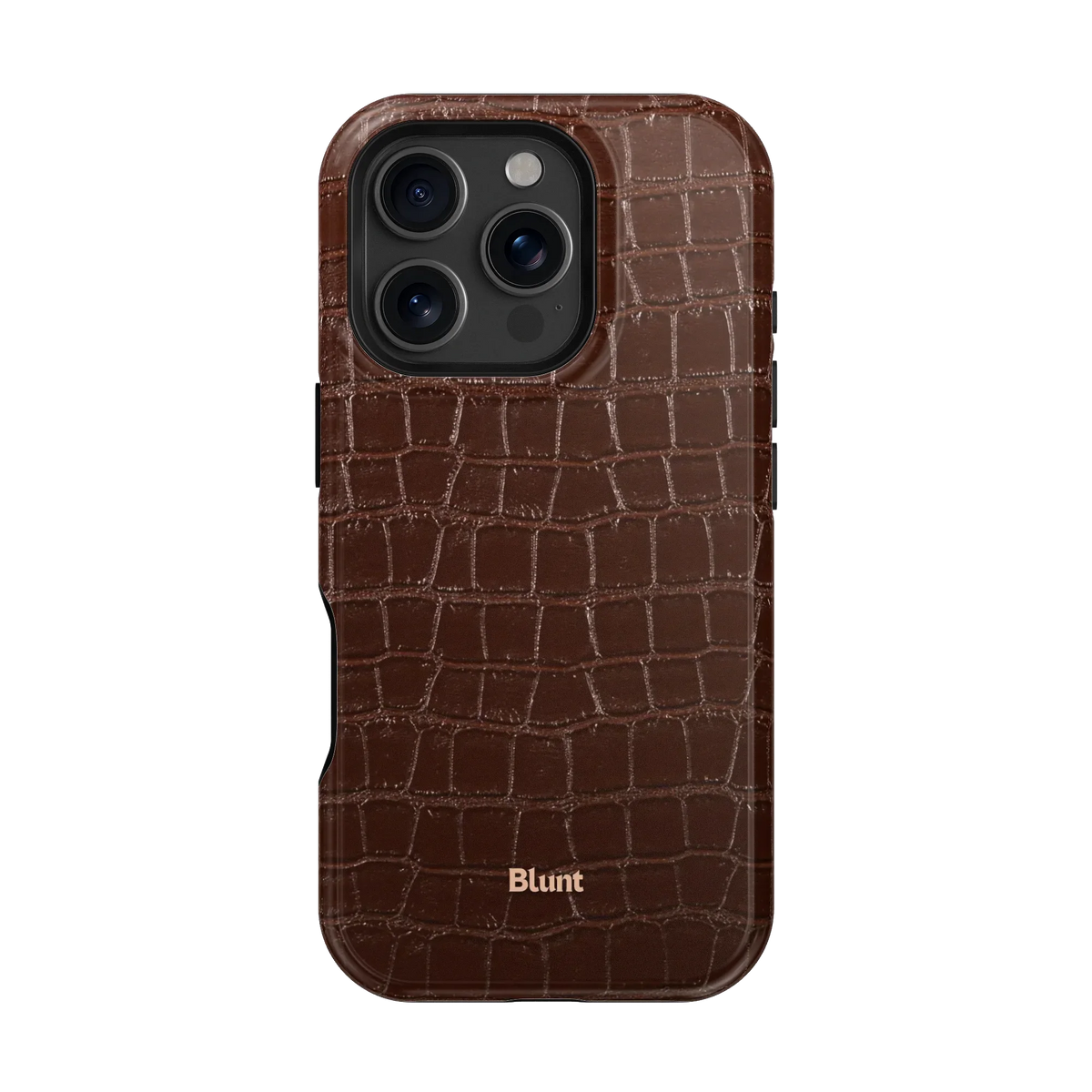 Chestnut Croc iPhone Case