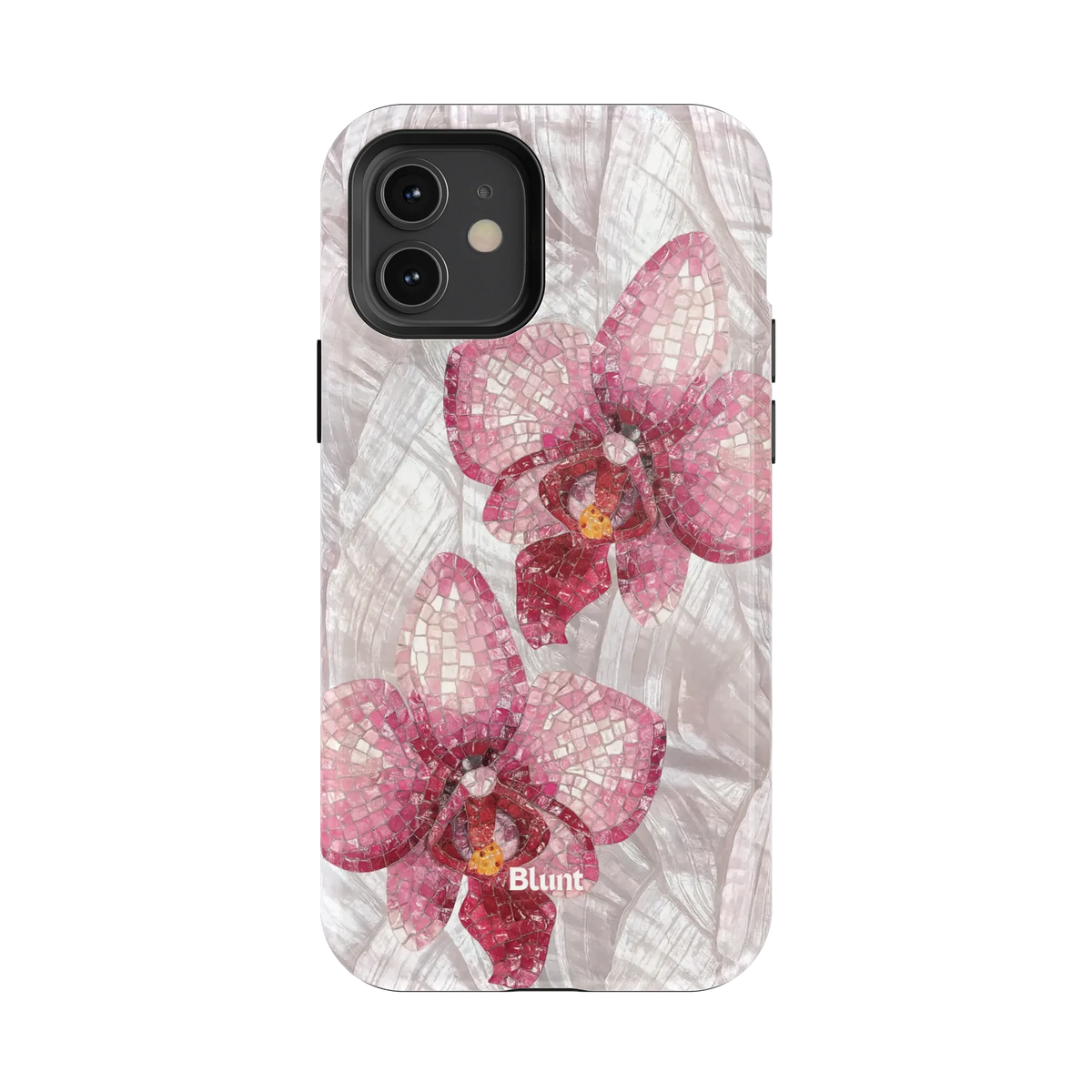 Pink Mosaic Orchids iPhone Case