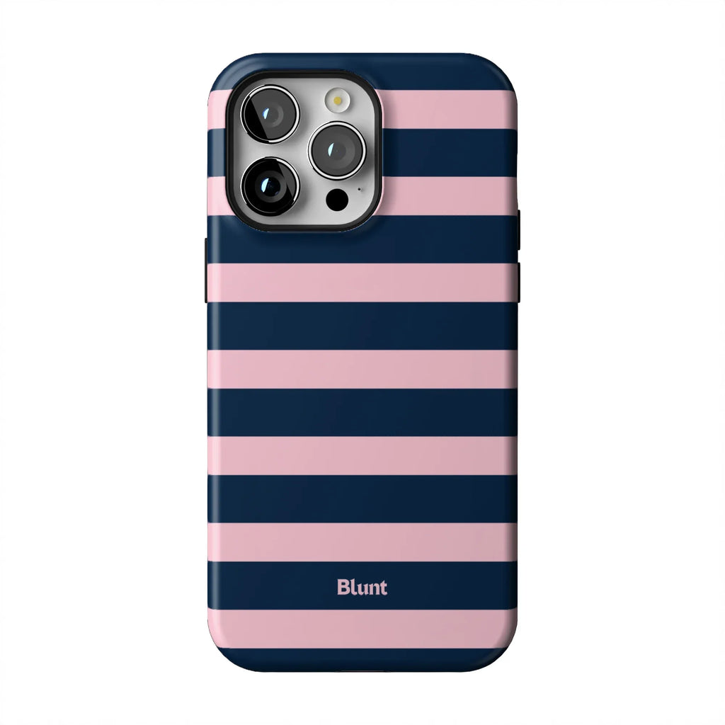 Blueberry Blush Stripe iPhone Case