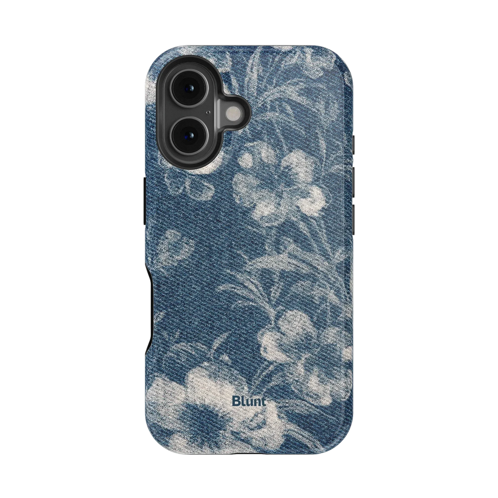 Denim Bloom iPhone Case