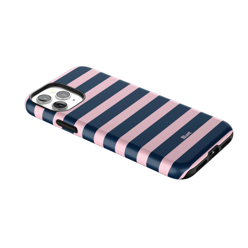 Blueberry Blush Stripe iPhone Case