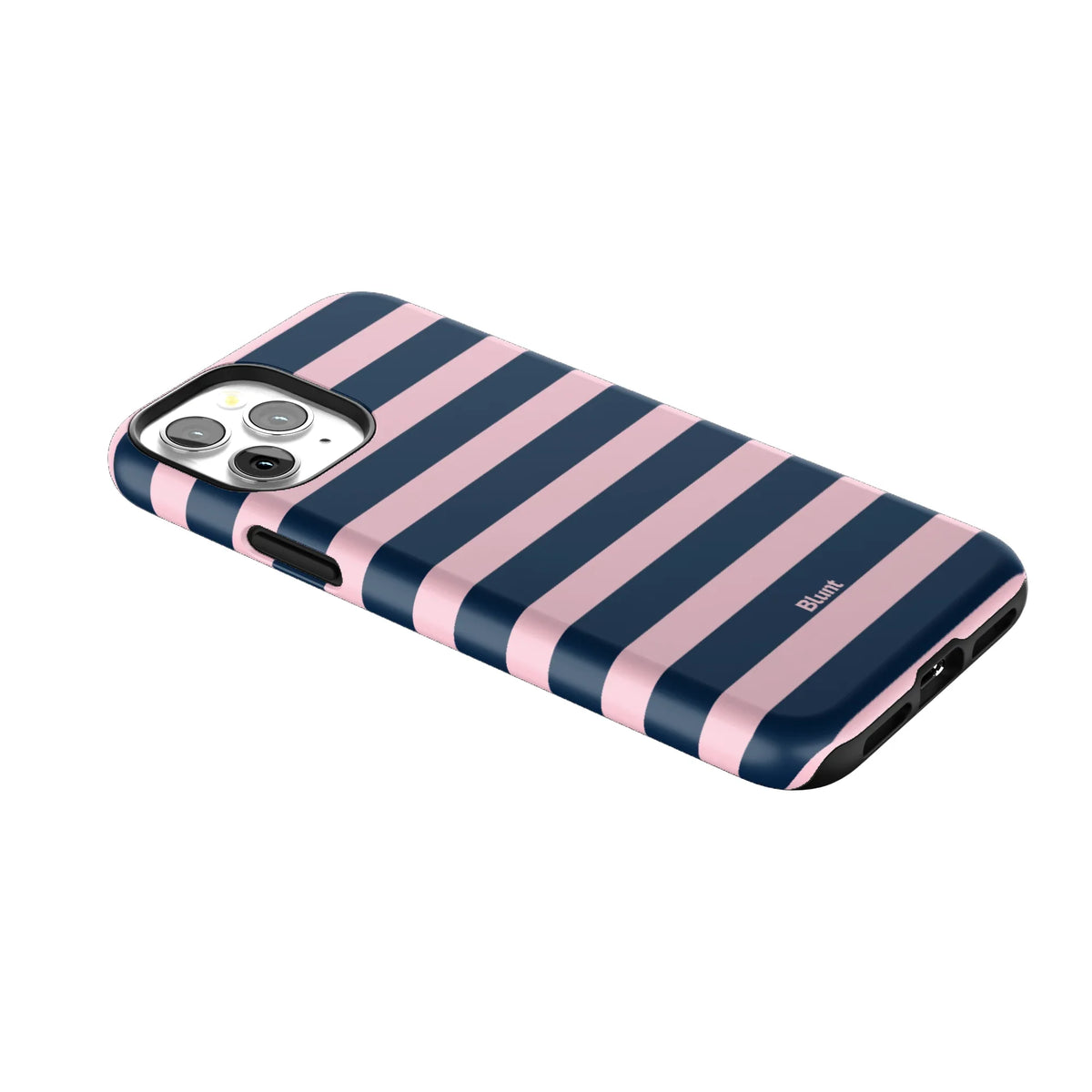 Blueberry Blush Stripe iPhone Case