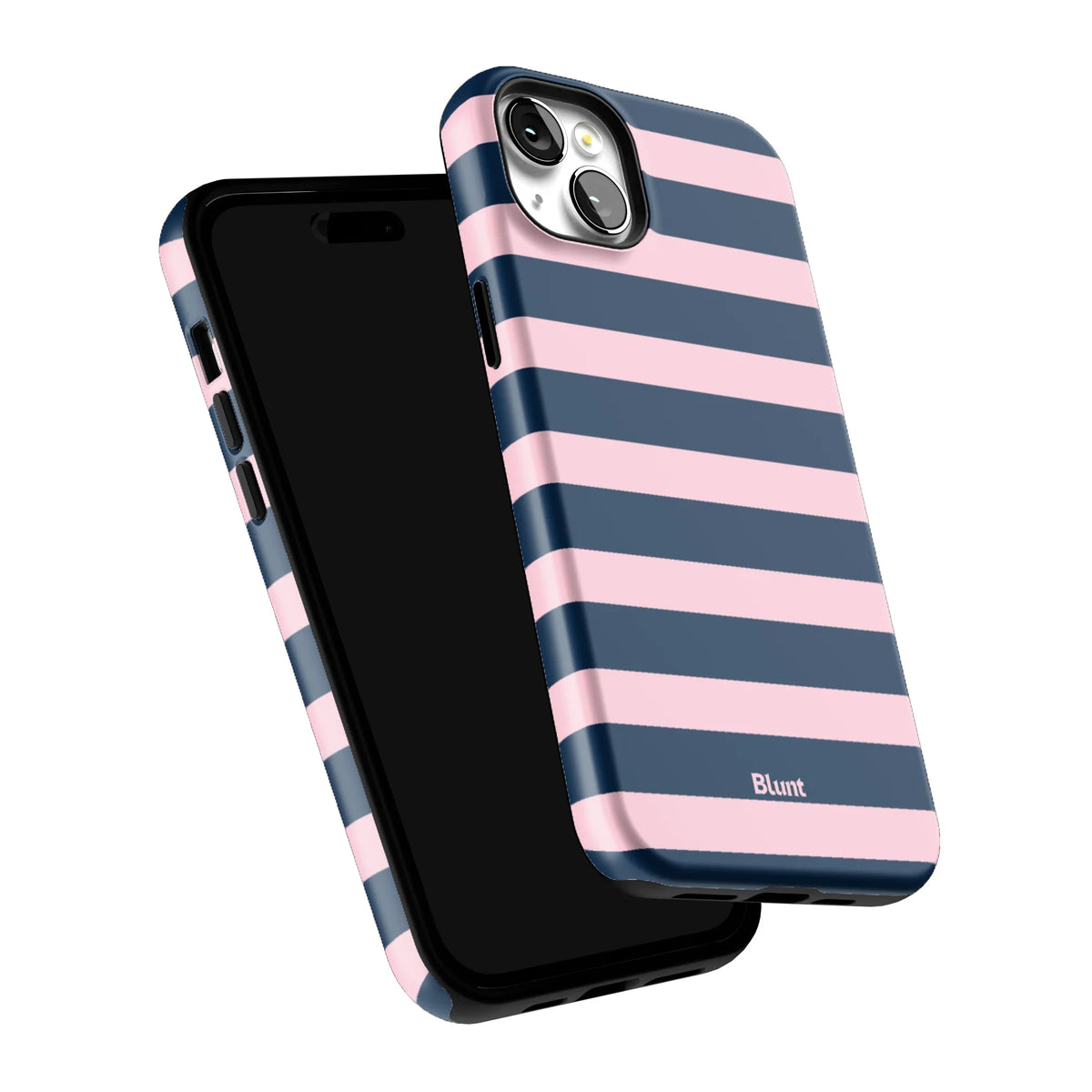 Blueberry Blush Stripe iPhone Case