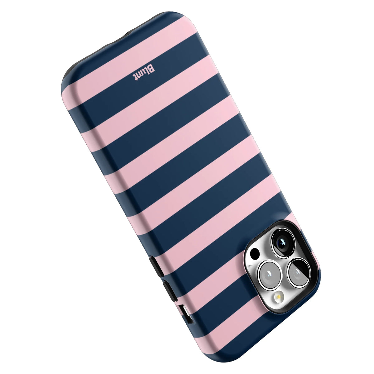 Blueberry Blush Stripe iPhone Case