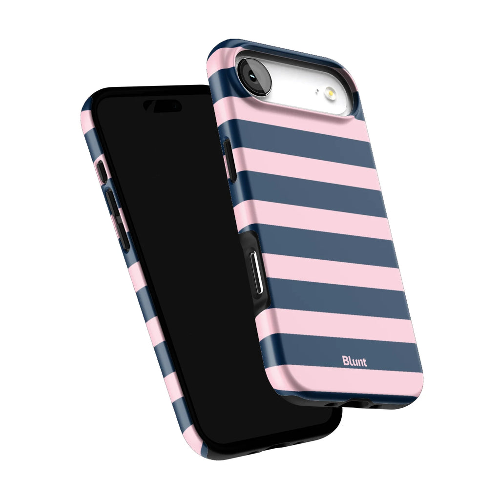 Blueberry Blush Stripe iPhone Case