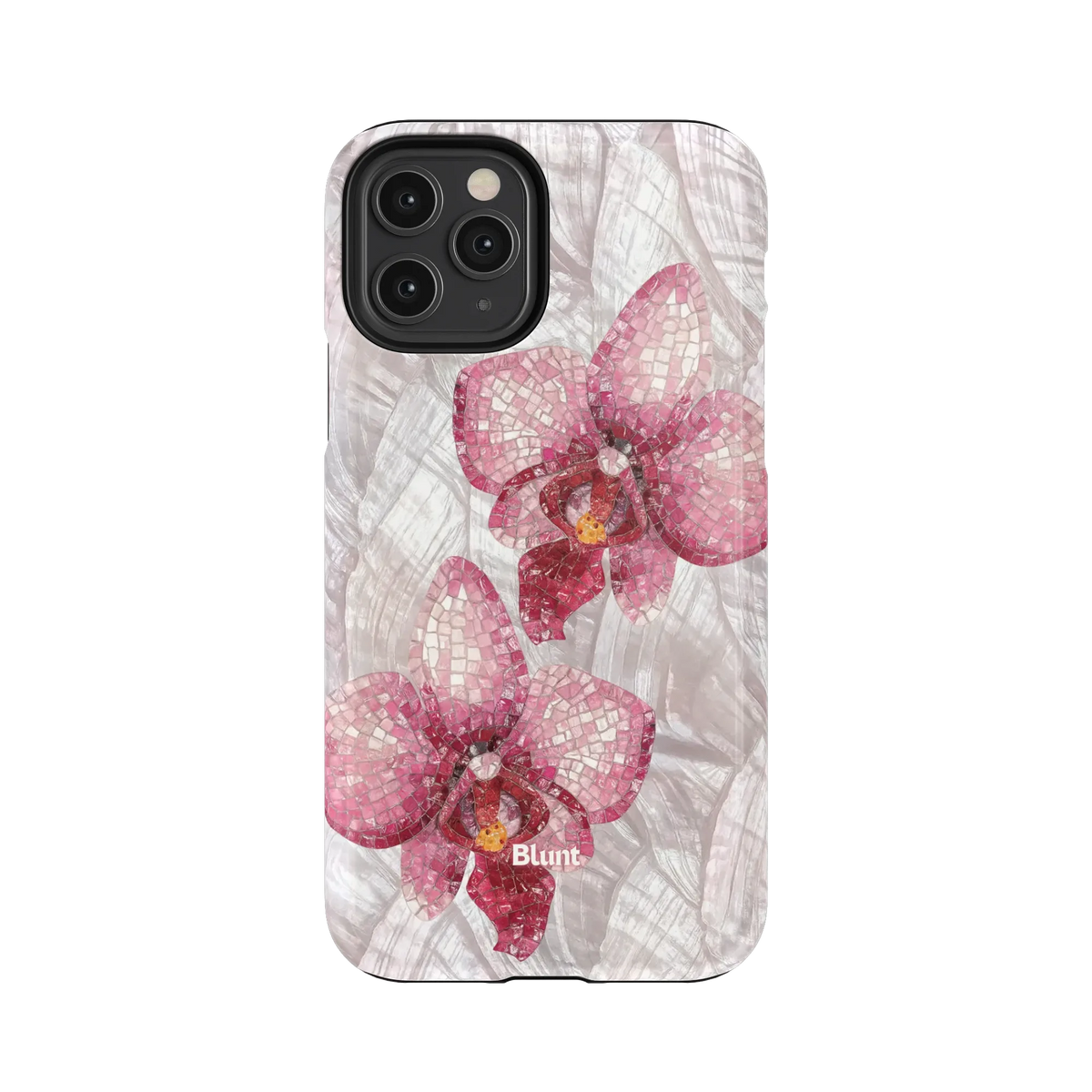 Pink Mosaic Orchids iPhone Case