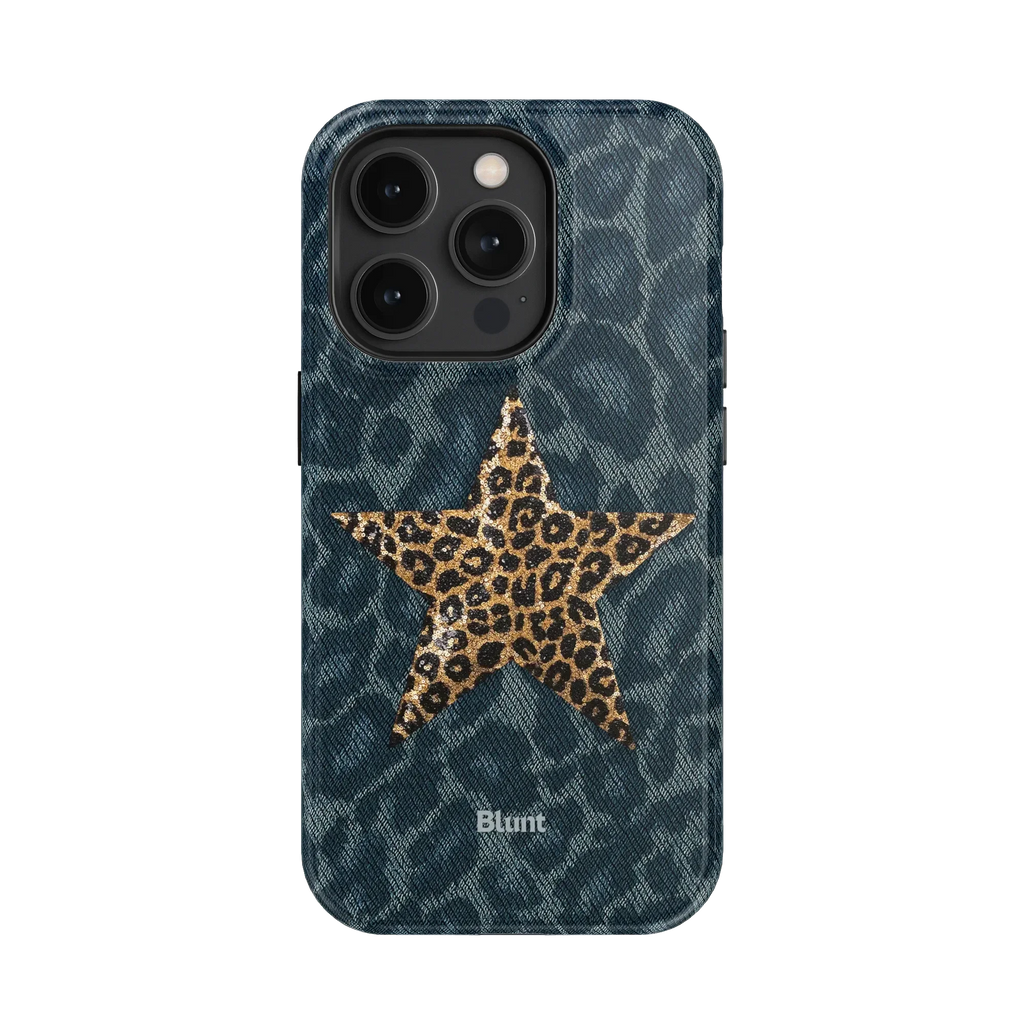Denim Cheetah iPhone Case