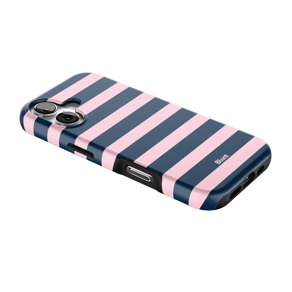 Blueberry Blush Stripe iPhone Case